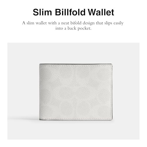 Coach Men's Slim Billfold Accessory-Travel Wallet, Chalk/White2