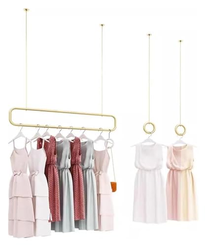 Tringle à vêtements créative or : présentoir suspendu haut de gamme