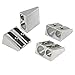 Pencil Sharpeners Manual Twin Metal Dual High-Grade Sharpening Blade Double Holes Rectangular Pencil Sharpener for School and Work 4Pcs
