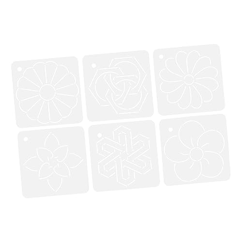 Uonlytech 6Pcs Acrylic Quilting Templates Durable DIY Sewing Tools for Patchwork Embroidery Convenient Stencils for Accurate Designs Creative Crafting