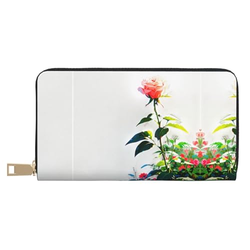 Monedero largo de rosa brillante ideal para paseos urbanos con el móvil