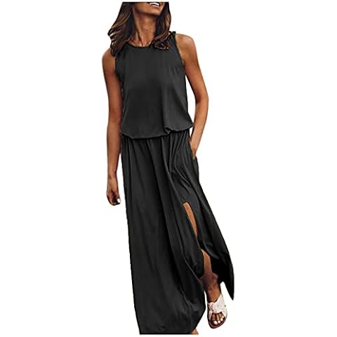 NUSGEAR Vestido Largo sin Manga para Mujer Cover