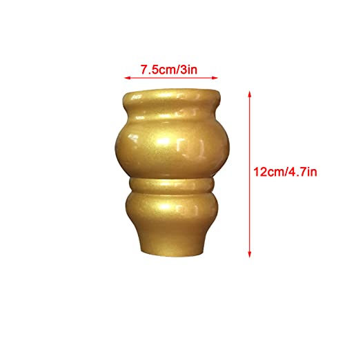 ACUIPP Imitation Gold Gourd Replacementniture Legs Bun Feet,Set of 4 Solid Wood Sofa Legs,Tv Cabinet Coffee Table Legs,for Home Decoration Armchair Sideboard,with Accessories/12Cm/4.7In