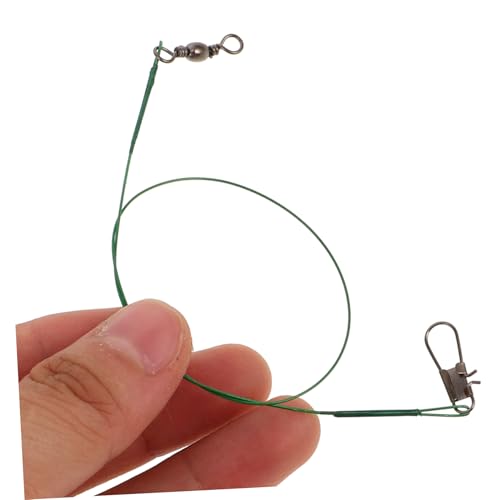 Happyyami 40pcs líderes de pesca de acero con conectores dobles miniatura 3
