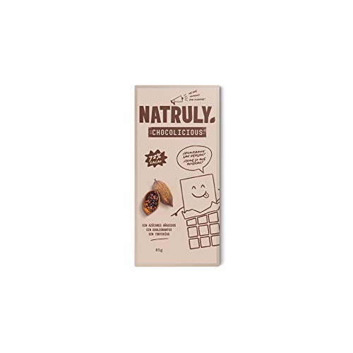 NATRULY Suiker- en Zoetstofvrije Chocolade. Gezoet met witlofvezel - Pure Chocoladesmaak 72% Cacao - Pack 6x85 g - Image 3