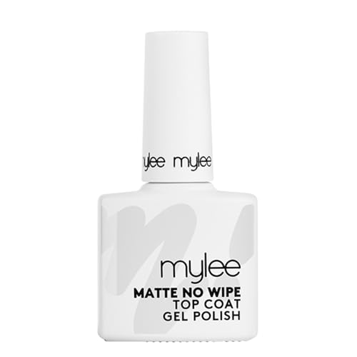 Mylee Matte No-Wipe Top Coat para Esmalte de Uñas en Gel Semipermanente 10ml - Manicura y Pedicura UV/LED, Uso Profesional y Doméstico, Larga Duración, Fácil de Aplicar, Vegan & Cruelty-Free