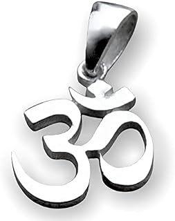 Om Ohm Pendant Sterling Silver 925 Spiritual Jewellery Chakra Namaste Healed Buddha Yoga Jewels