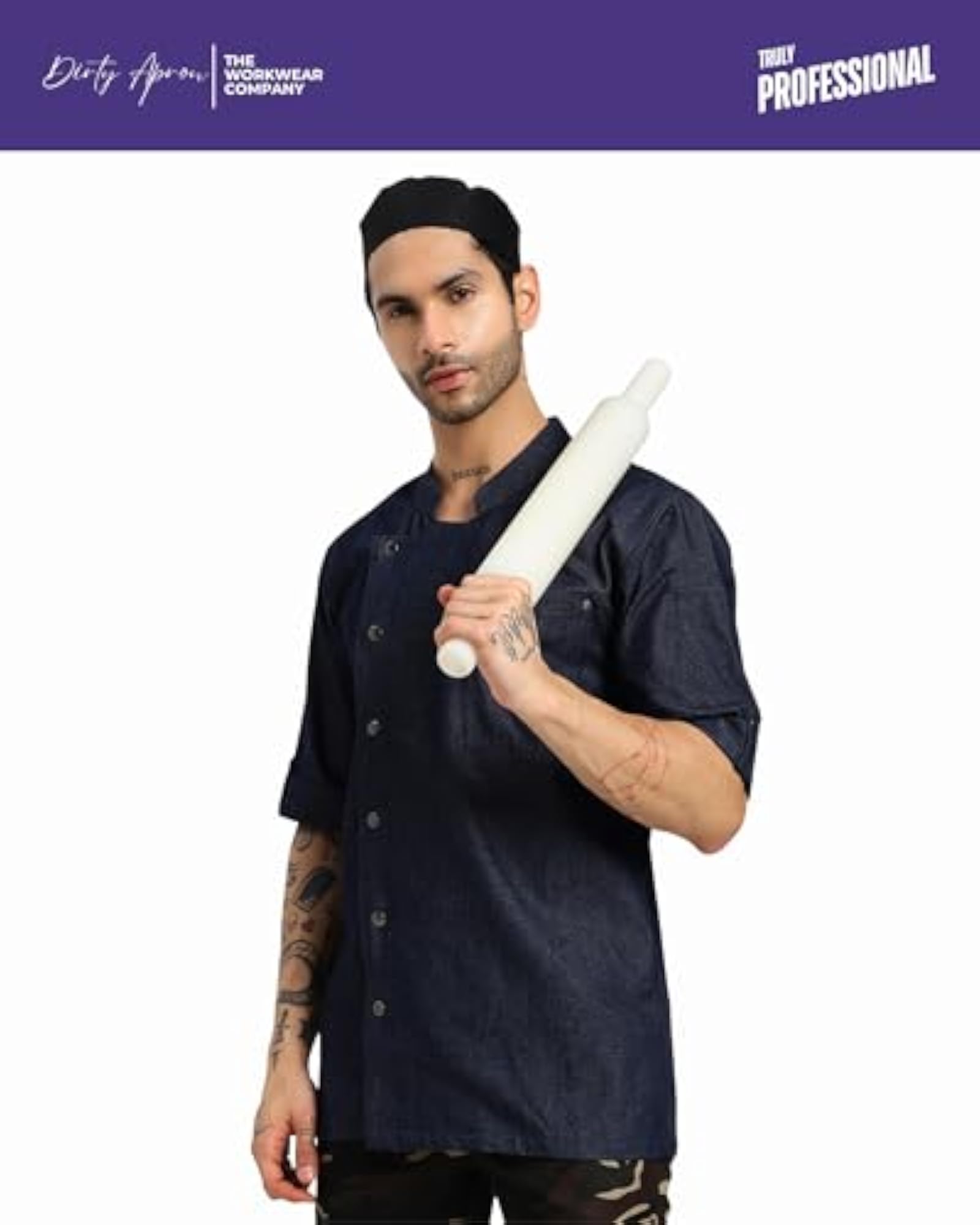 Men's Premium Chef Coat with Cross Pocket Design