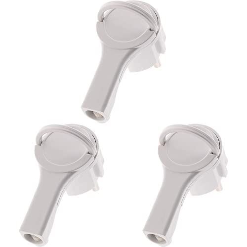 Zenitech Fiche mâle 2P+T 16A extra plate Blanc, Paquet de 3