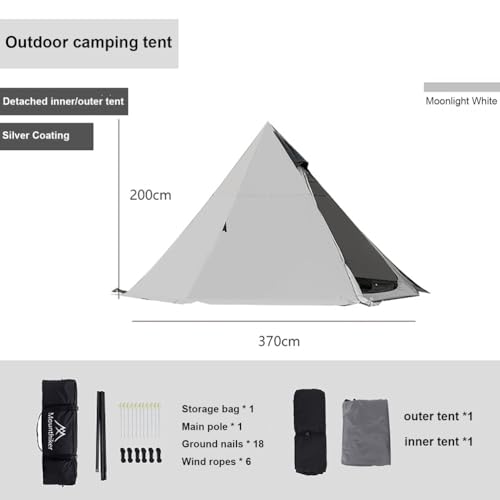 Carpa de Campaña Dome para 2-3 Personas, 4 Estaciones, Impermeable, Ultraligera miniatura 2