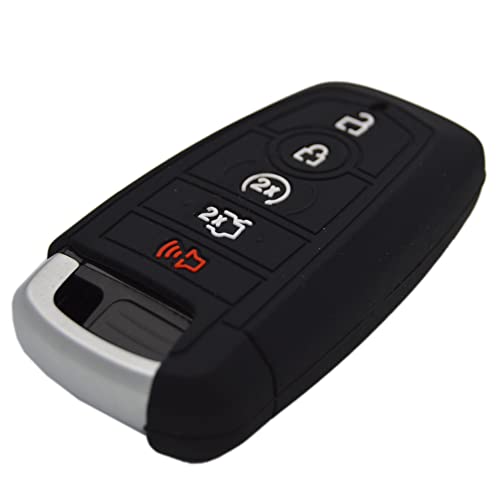 Image of Silicone Key Fob Cover for Ford F150 Mustang Explorer Expedition Escape Edge Bronco Transit Maverick and Lincoln Navigator Nautilus Aviator Corsair