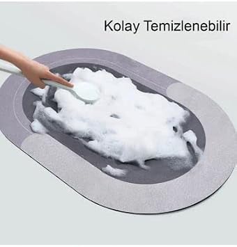 Magic Water Absorbent Bath Mat Ablution Mat with Anti-Slip Base