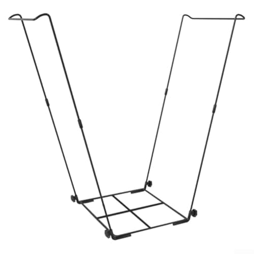 ZAMETTER Camping Garbage Bag Holder 30x32.5x67cm Portable Camping Garbage Bag Holder Foldable Trash Stand Frame Outdoor Waste Bin Supportor for Beach Park Picnic Activities Black