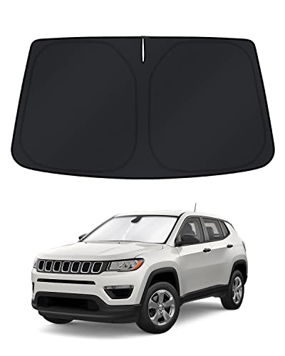 KUST Windshield Sun Shade for Jeep Compass 2007-2017 Window Accessories Shade Sun Visor Foldable...