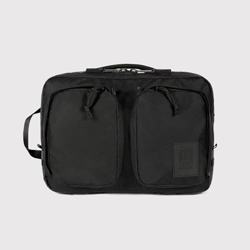 Topo Designs Global Briefcase - Bold Daily Carry Bag, Commuting Travel Pack with Oversized Zips, Signature Denver Style (Eco-Friendly/Black)2