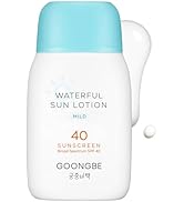 GOONGBE Waterful Sun Lotion Mild SPF 40 - Zinc Oxide Water Resistant Mineral Sunscreen for Babies...