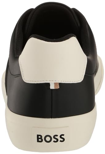 Image of BOSS Men's Aiden Logo Block Leather Low Top Sneakers