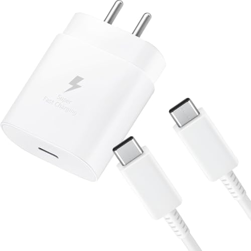 Image of Original 25W USB Type C Mobile Charger Superfast Charging Compatible with Samsung A55 and 25W Charger F15,A15,S21,S21+,S21 Fe,S22,S23,M14,M15,M33 5G,M34,A15,A35,A54,F14-White