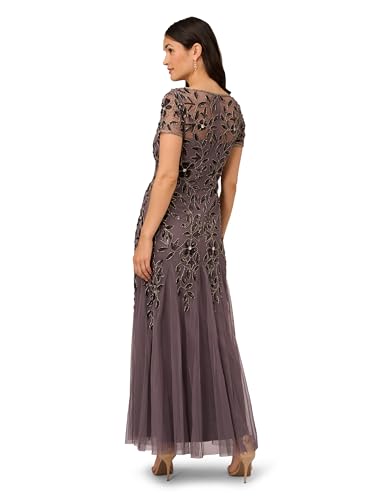 Adrianna Papell Women's Bead Long Dress with Godets2