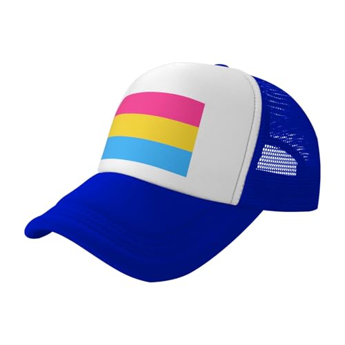 Pansexual Pride Flag Trucker Hat Snapback Mesh Baseball Cap Unisex