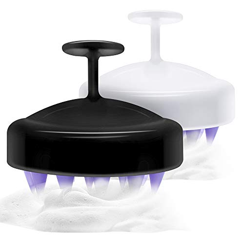 Hair Scalp Massager Shampoo Brush: 2 Pack Wet and Dry Hair Scalp Brush Soft Silicone Head Scrubber Dandruff Brush for Women Men or Pets