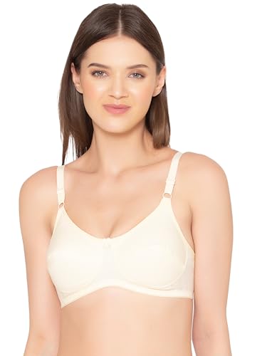 Image of Groversons Paris Beauty Women's Non-Padded Wire-Free Full Coverage Cotton Bra | Adjustable Straps | Hook & Eye Closure | Soft Everyday Bra