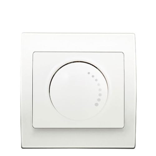 Va et Vient Variateur 500W Blanc Delta Iris + Plaque basic Blanc