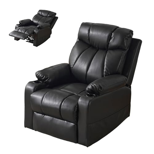 Zentora リクライニングチェア 電動リクライニングソファー マッサージソファ リクライニングソファ ゲーミングチェア ソファー 110°-165°調整可能 カップホルダー付き ボタン操作 USBポート付き 収納ポケット付き 電源コード収納スペース付き