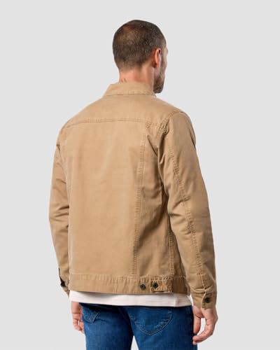 Image of INTO THE AM Trucker Jackets for Men Flannel Lined Canvas Workwear S-4XL