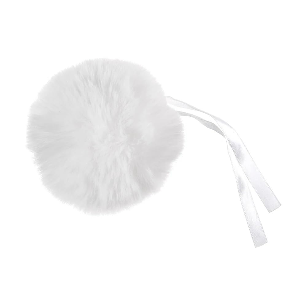 Trimits Faux Fur Pom Pom Medium 6cm Assorted Colours White