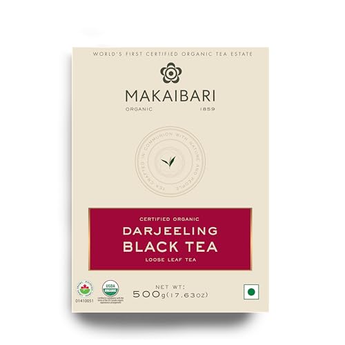 Image of Makaibari Organic Darjeeling Black Loose Leaf Tea, 250 cups (500g /17.63oz) | Direct from the World's First Certified Organic Tea Estate
