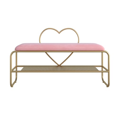 Tabouret à langer de luxe avec banquette de porte meuble rose