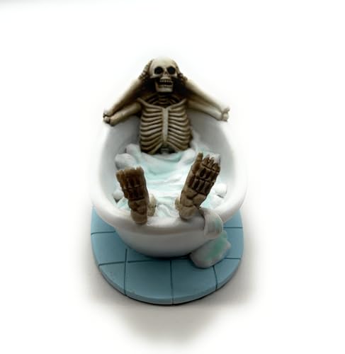Figura Esqueleto en Bañera Decorativa de Resina miniatura 2