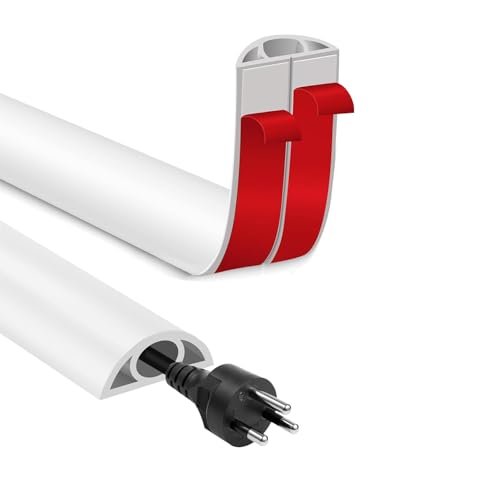 Image of Serplex PVC Cord Cover 6.6ft Self Adhesive Floor Cord Hider Wall Wire Holder Hider Cuttable Soft PVC Floor Cord Hider Flexible Wire Cover Reuseable Cord Cover Cord Guider
