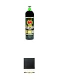  Kabänes Kräuterlikör aus Deutschland 0,7 Liter + Schiefer Glasuntersetzer eckig ca. 9,5 cm Durchmesser