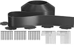 KAZITOO 33FT/10M Flexible Lawn Edging Garden Border, Extra Tall 10cm No Dig Landscape Fence with 50PCS Heavy Duty Ground Stakes Reinforced Pegs, Dividers for Grass Path Yard Flower Beds Pavement,Black