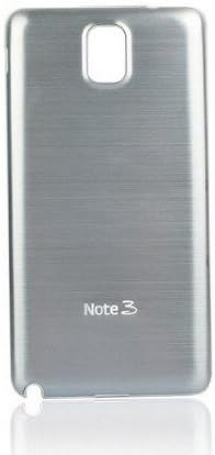 1pc Brushed Metal Aluminum Alloy Replacement Back Housing Battery Door Plate Cover Case for Samsung Galaxy Note 3 Note III N9000 (Silver)