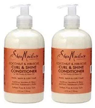 SheaMoisture Coconut & Hibiscus Curl & Shine Conditioner - 2 Pack of 13 oz