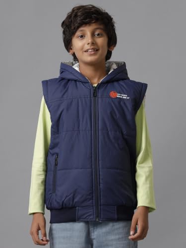 Image of Under Fourteen Only Boys Winter Jacket, Full Sleeve,Sleeveless Quilted Puffer Jacket with Front Closure, Casual Warm Jacket for Kids, Lightweight Winterwear for School, Outdoor Play and Travel