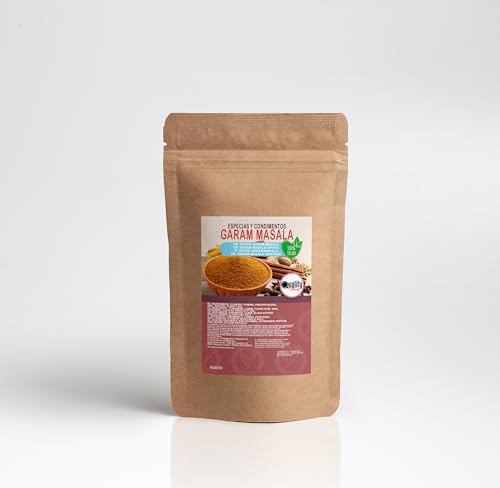 Quality Food. Garam Masala en Polvo. Mezcla de Especias de la India. Cocina Vegana y Vegetariana 100% Natural. (250 Gr)