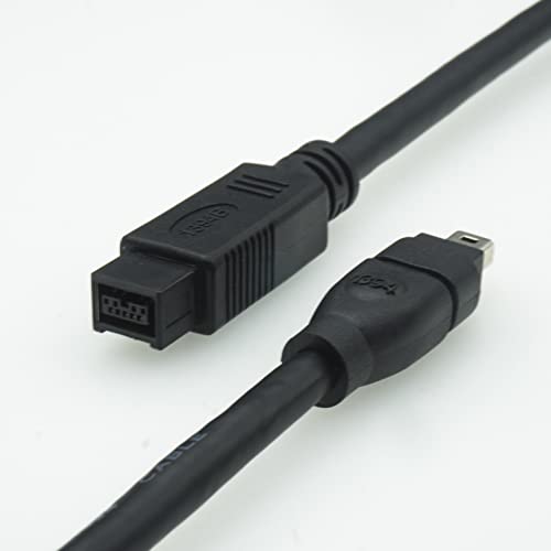 Buliter Ieee 1394 Firewire High Speed 1394B 9 Pin Male To 4 Pin Male 800 To 400 Cable, (6Ft, Black) #TOP3