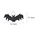 Halloween Realistic Hanging Bats,Spooky Looking Bats，Fake Rubber Bats for Halloween Party Supplies，Halloween Bats (6pack Large)