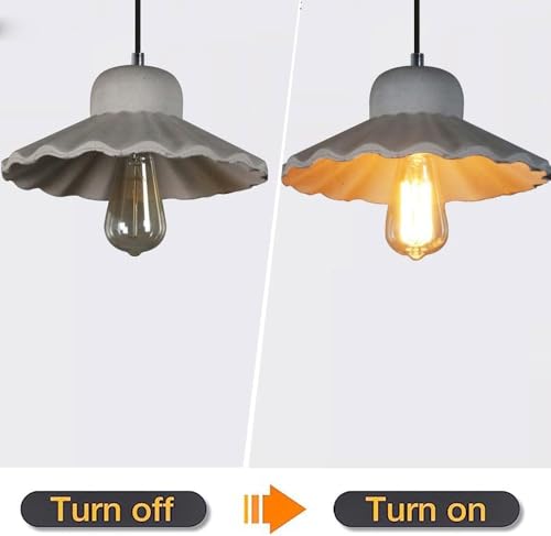 Lámpara colgante de cemento gris estilo vintage para iluminación decorativa de interior 5