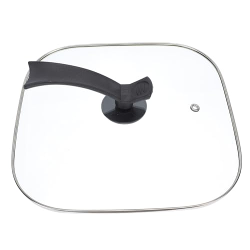 GLEAVI Tapa Cuadrada Transparente para Olla Eléctrica de Resistente al Calor con Asa Aislante Accesorio Multifuncional para Cocina Diaria