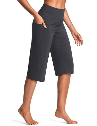 Image of ISEEGZ 15 inch / 18 inch / 21 inch / 25 inch Capri Pants for Women High Waist with Pockets Women's Capris Workout Yoga Pants Loose Straight Leg
