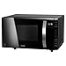 Kuchenka mikrofalowa z wzorem diamentowym, pojemność 23 l, 800 W, czarna
