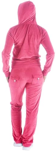 Image of LeeHanTon Womens Jogging Suits Sets Running Velour Outfit Zipper Warm Up 2 Pieces Hoodie and Pant Tracksuit