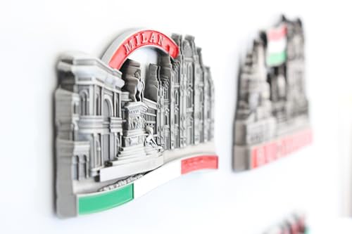 3D City Metal Fridge Magnets Country Holiday Souvenir London Paris NewYork Berlin Dubai Amsterdam Rome Prague Milan Barcelona Venice (Milan)