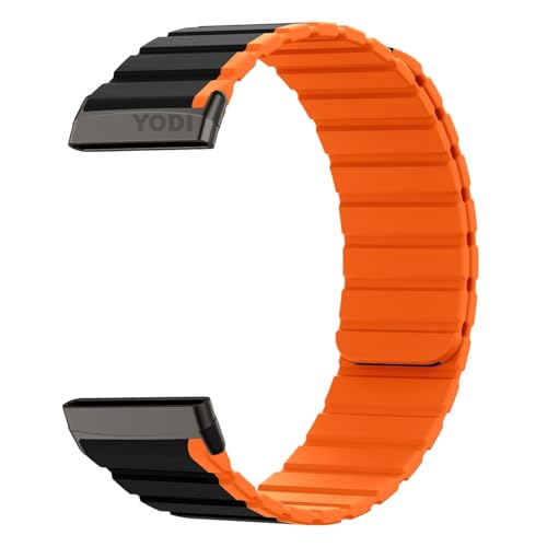 Image of YODI Watch Band Compatible with Fitbit Versa 4 / Fit bit Versa 3 / Fitbit Sense /Sense 2 Band, Soft Replacement Silicone Wristband for Women Flexible Waterproof Sport Watch Strap for Men Large