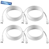 Barrina GM72, Not Suitable for Barrina T5 Grow Lights, Only for Barrina's Products with GM Series Cords, Male and Female Extension Cable, 6FT, Certified, 4 Packs